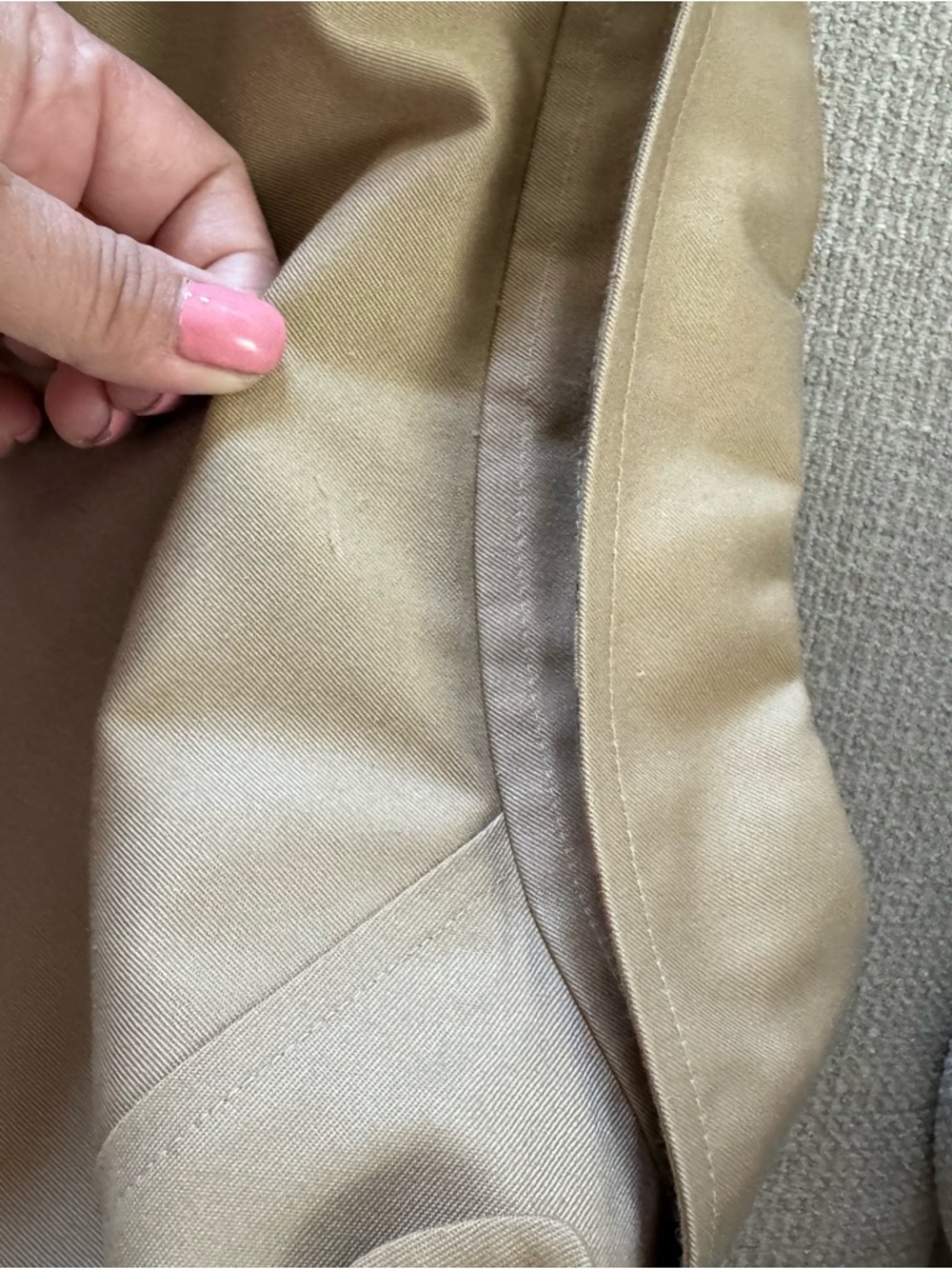 Vintage Burberry Classic Men's Khaki Trench-Style Jacket 38 REG - Picture 13 of 15